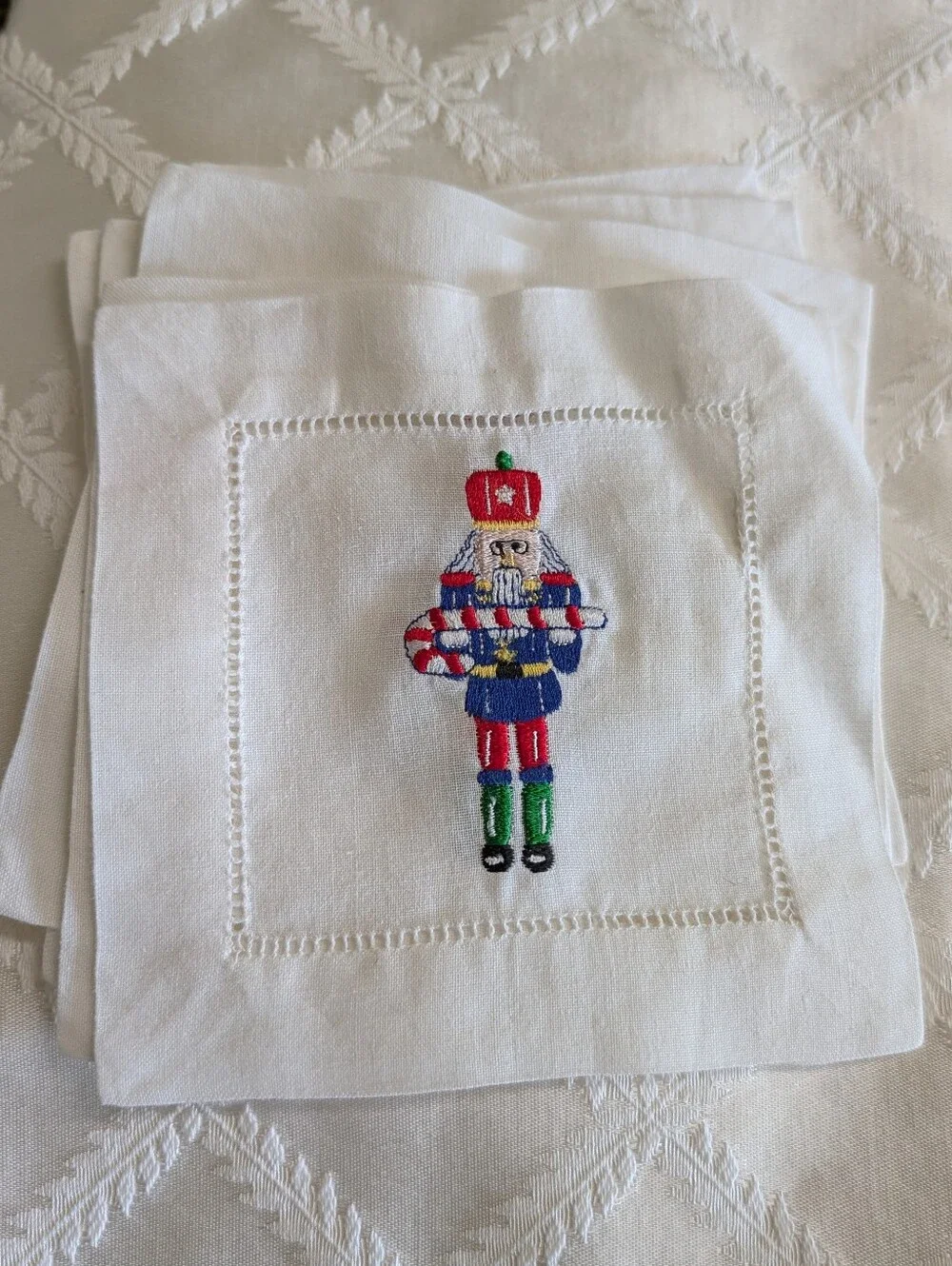 new set of 8 NUTCRACKER COCKTAIL NAPKINS